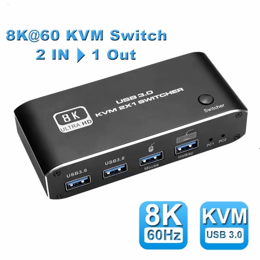 HDMI 2.1 KVM ġ, USB 3.0 Ʈ, PC , 4K 120Hz..